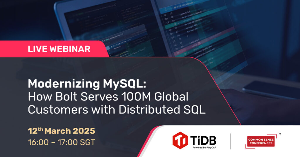 Common Sense Live 

This LIVE webinar will equip you and your team with the tools, strategies, and mindset needed to scale your applications beyond legacy MySQL. You don’t want to miss it! Join Leandro Morgado, as he recounts...