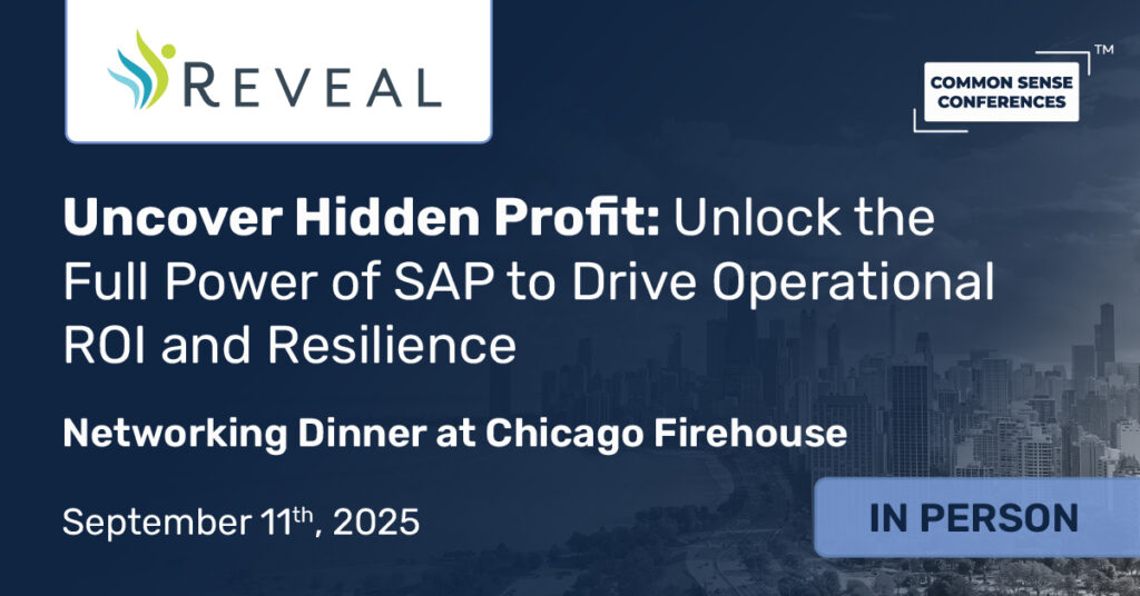 Common Sense Network & Learn

In today’s volatile market, that’s no longer acceptable. What if your existing SAP system could unlock working capital, boost service levels, increase manufacturing throughput, and enhance visibility...